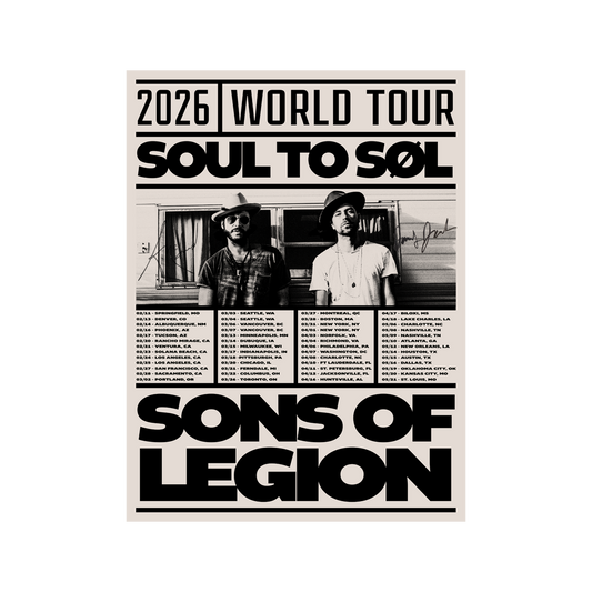 AUTOGRAPHED - Soul To SØL World Tour Poster - Sons of Legion Official Merchandise