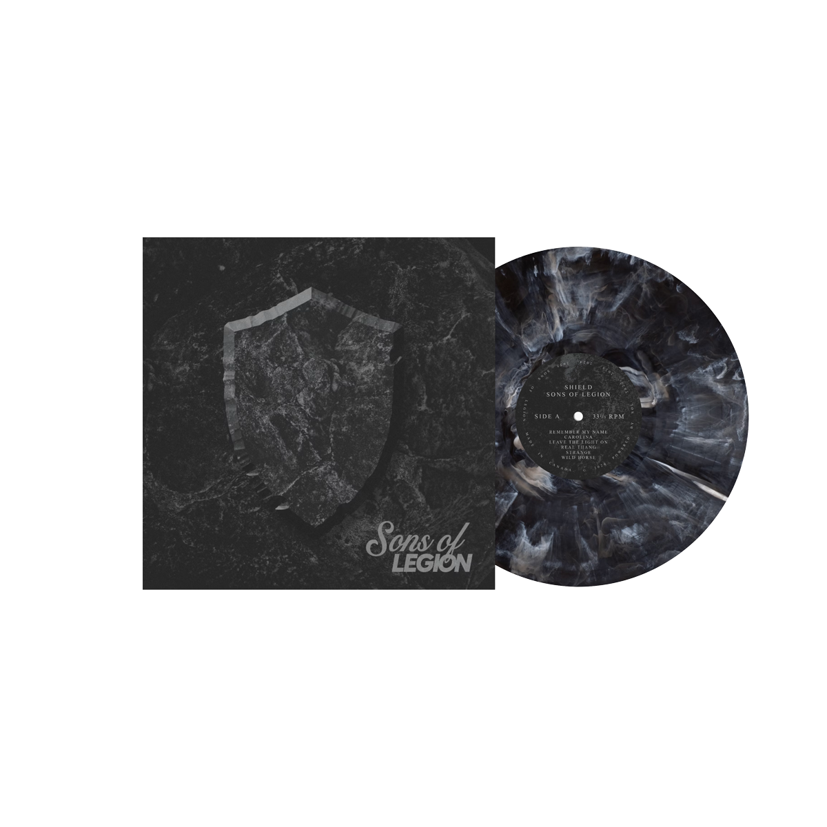 Shield Vinyl - Black Ice White Wave + Signed Insert - Music